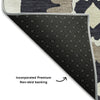 Piper Looms Mayfield Medallions AMF858 Black Machine Washable Area Rug Backing Image