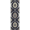 Piper Looms Mayfield Medallions AMF858 Black Machine Washable Area Rug Runner Main Image