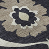 Piper Looms Mayfield Medallions AMF858 Black Machine Washable Area Rug Swatch Image