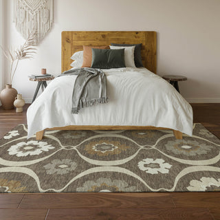 Piper Looms Mayfield Medallions AMF858 Brown Machine Washable Area Rug Lifestyle Image Feature