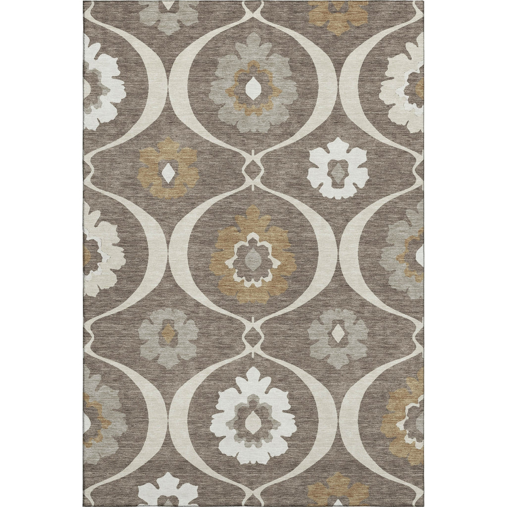 Piper Looms Mayfield Medallions AMF858 Brown Machine Washable Area Rug main image