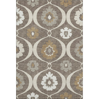 Piper Looms Mayfield Medallions AMF858 Brown Machine Washable Area Rug main image