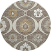 Piper Looms Mayfield Medallions AMF858 Brown Machine Washable Area Rug Round Main Image