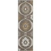 Piper Looms Mayfield Medallions AMF858 Brown Machine Washable Area Rug Runner Main Image