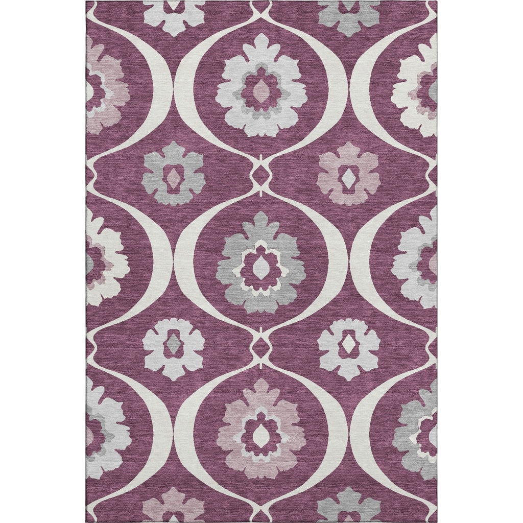Piper Looms Mayfield Medallions AMF858 Eggplant Machine Washable Area Rug main image