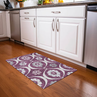 Piper Looms Mayfield Medallions AMF858 Eggplant Machine Washable Area Rug Scatter Lifestyle Image Feature
