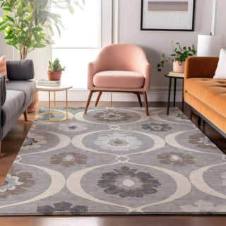 Piper Looms Mayfield Medallions AMF858 Gray Machine Washable Area Rug Lifestyle Image Feature