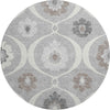 Piper Looms Mayfield Medallions AMF858 Gray Machine Washable Area Rug Round Main Image