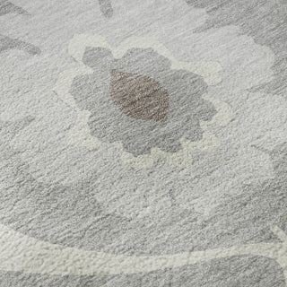 Piper Looms Mayfield Medallions AMF858 Gray Machine Washable Area Rug Swatch Image