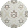 Piper Looms Mayfield Medallions AMF858 Ivory Machine Washable Area Rug Round Main Image