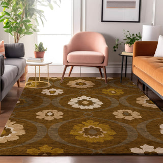 Piper Looms Mayfield Medallions AMF858 Mocha Machine Washable Area Rug Lifestyle Image Feature