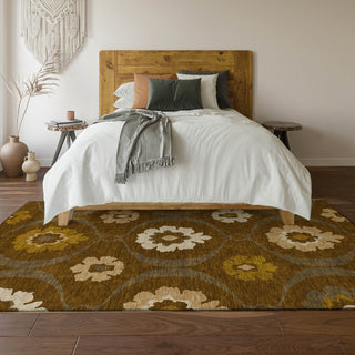 Piper Looms Mayfield Medallions AMF858 Mocha Machine Washable Area Rug Lifestyle Image Feature