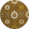 Piper Looms Mayfield Medallions AMF858 Mocha Machine Washable Area Rug Round Main Image