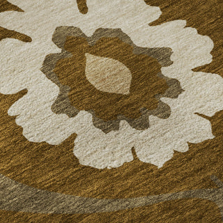 Piper Looms Mayfield Medallions AMF858 Mocha Machine Washable Area Rug Swatch Image