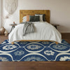 Piper Looms Mayfield Medallions AMF858 Navy Machine Washable Area Rug Lifestyle Image Feature