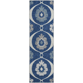 Piper Looms Mayfield Medallions AMF858 Navy Machine Washable Area Rug Runner Main Image