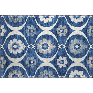 Piper Looms Mayfield Medallions AMF858 Navy Machine Washable Area Rug Scatter Main Image
