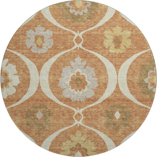 Piper Looms Mayfield Medallions AMF858 Paprika Machine Washable Area Rug Round Main Image