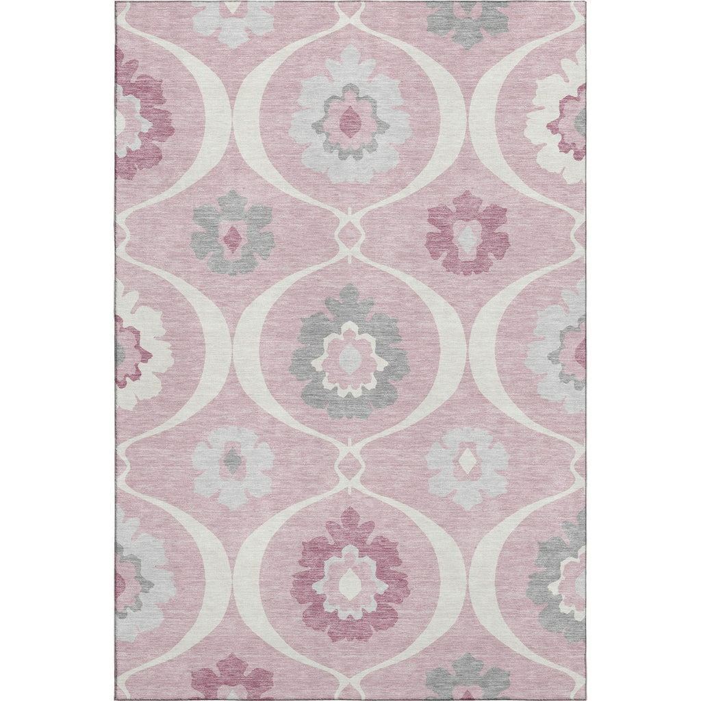 Piper Looms Mayfield Medallions AMF858 Pink Machine Washable Area Rug main image