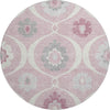 Piper Looms Mayfield Medallions AMF858 Pink Machine Washable Area Rug Round Main Image