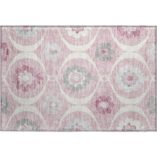 Piper Looms Mayfield Medallions AMF858 Pink Machine Washable Area Rug Scatter Main Image