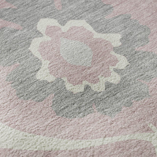 Piper Looms Mayfield Medallions AMF858 Pink Machine Washable Area Rug Swatch Image