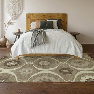 Piper Looms Mayfield Medallions AMF858 Taupe Machine Washable Area Rug Lifestyle Image Feature