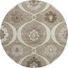 Piper Looms Mayfield Medallions AMF858 Taupe Machine Washable Area Rug Round Main Image
