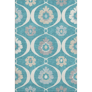 Piper Looms Mayfield Medallions AMF858 Teal Machine Washable Area Rug main image
