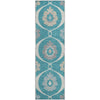 Piper Looms Mayfield Medallions AMF858 Teal Machine Washable Area Rug Runner Main Image