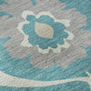 Piper Looms Mayfield Medallions AMF858 Teal Machine Washable Area Rug Swatch Image