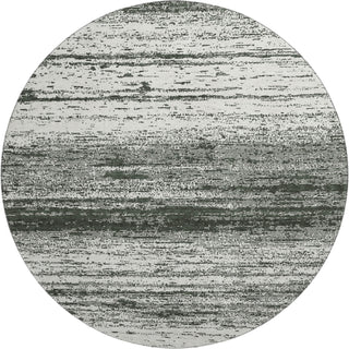 Piper Looms Mayfield Stripes AMF859 Black Machine Washable Area Rug Round Main Image