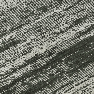 Piper Looms Mayfield Stripes AMF859 Black Machine Washable Area Rug Swatch Image