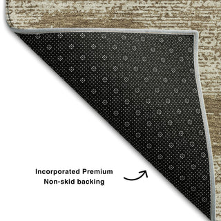 Piper Looms Mayfield Stripes AMF859 Brown Machine Washable Area Rug Backing Image