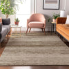 Piper Looms Mayfield Stripes AMF859 Brown Machine Washable Area Rug Lifestyle Image Feature