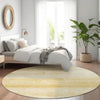 Piper Looms Mayfield Stripes AMF859 Gold Machine Washable Area Rug Round Lifestyle Image Feature