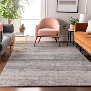 Piper Looms Mayfield Stripes AMF859 Gray Machine Washable Area Rug Lifestyle Image Feature