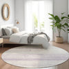 Piper Looms Mayfield Stripes AMF859 Lavender Machine Washable Area Rug Round Lifestyle Image Feature