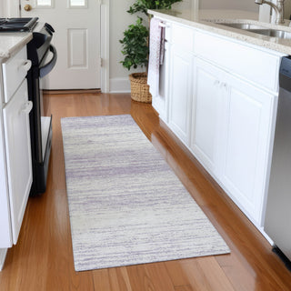 Piper Looms Mayfield Stripes AMF859 Lavender Machine Washable Area Rug Runner Lifestyle Image Feature