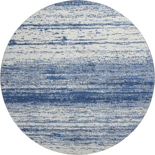 Piper Looms Mayfield Stripes AMF859 Navy Machine Washable Area Rug Round Main Image