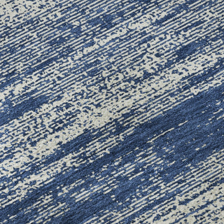 Piper Looms Mayfield Stripes AMF859 Navy Machine Washable Area Rug Swatch Image