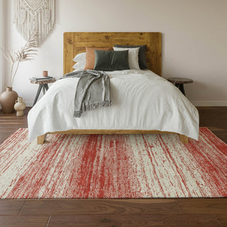 Piper Looms Mayfield Stripes AMF859 Red Machine Washable Area Rug Lifestyle Image Feature