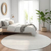 Piper Looms Mayfield Stripes AMF859 Silver Machine Washable Area Rug Round Lifestyle Image Feature