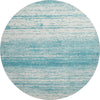 Piper Looms Mayfield Stripes AMF859 Teal Machine Washable Area Rug Round Main Image