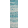 Piper Looms Mayfield Stripes AMF859 Teal Machine Washable Area Rug Runner Main Image