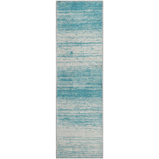 Piper Looms Mayfield Stripes AMF859 Teal Machine Washable Area Rug Runner Main Image