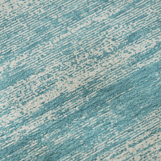 Piper Looms Mayfield Stripes AMF859 Teal Machine Washable Area Rug Swatch Image