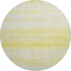 Piper Looms Mayfield Stripes AMF859 Yellow Machine Washable Area Rug Round Main Image