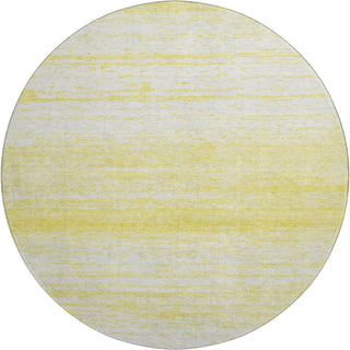 Piper Looms Mayfield Stripes AMF859 Yellow Machine Washable Area Rug Round Main Image