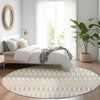 Piper Looms Mayfield Southwest AMF860 Beige Machine Washable Area Rug Round Lifestyle Image Feature